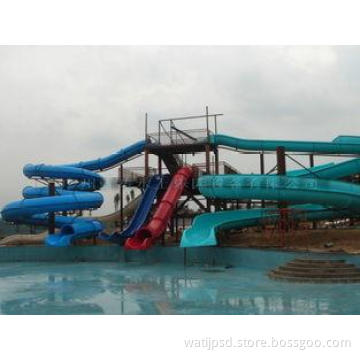 Huge Spiral Water Slide Outdoor Water Amusement Park Equipm